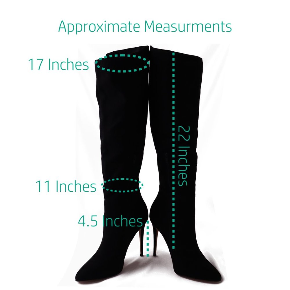Tall Stiletto Black Boots - Picture 2 of 8